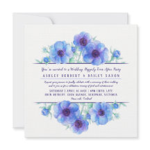 Blue anemone happily ever after the wedding party