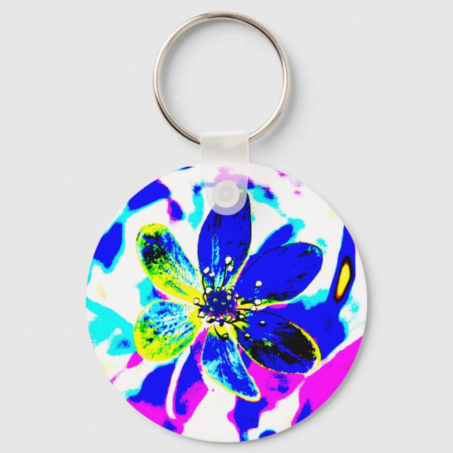 blue anemone keychain (Front)