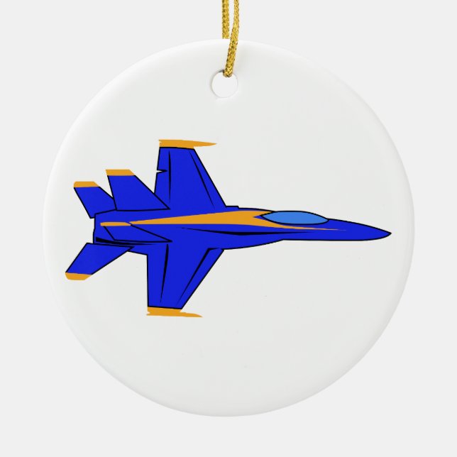 Blue Angel Ceramic Ornament (Front)