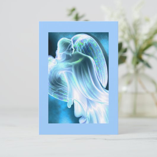 Blue Angel Comforting Prayer Card (Standing Front)