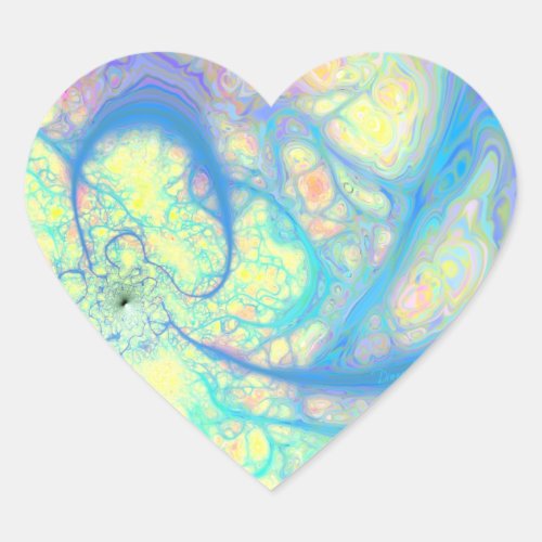 Blue Angel – Cosmic Azure &amp; Lemon Heart Sticker