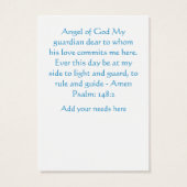 Blue Angel Daily Prayer Card (Back)
