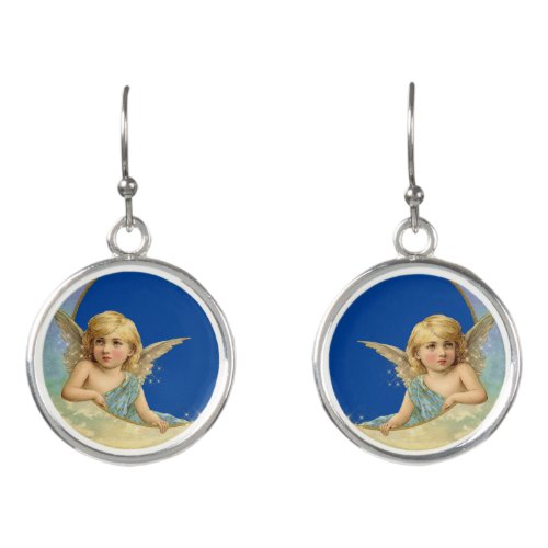 Blue Angel Dangle Earrings