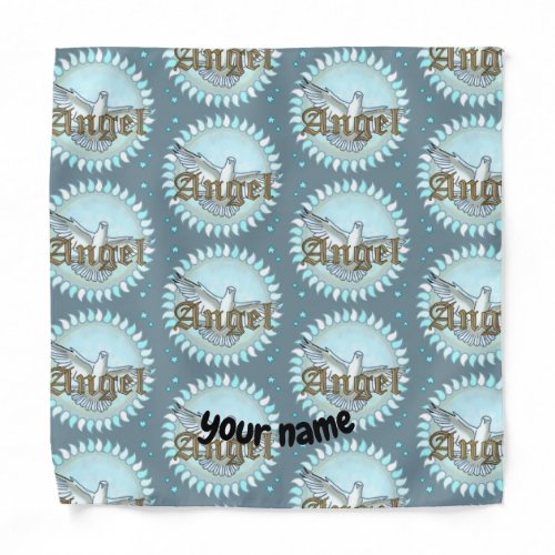 Blue Angel Dove  custom name  bandana