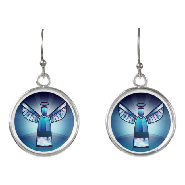 blue angel earrings (Front)