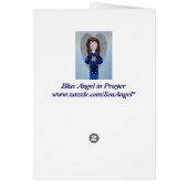 Blue Angel in Prayer Cards (Back)