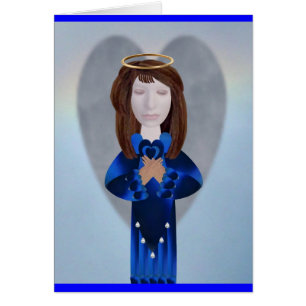Blue Angel in Prayer Cards