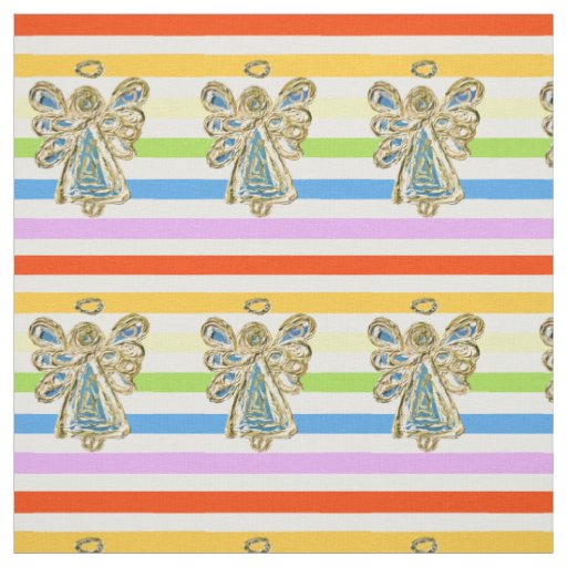 Blue Angel Rainbow Stripe Fabric Art Material