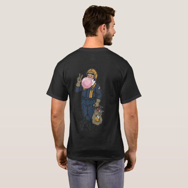 Blue Angel Santa Claus  T-Shirt (Back Full)