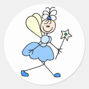 Blue Angel Stick Figure Sticker