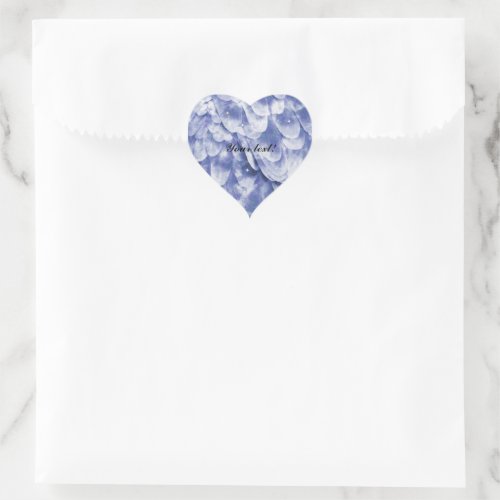 Blue Angel Wing Heart Sticker