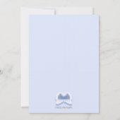 Blue Angel Wings Baby Shower Card (Back)