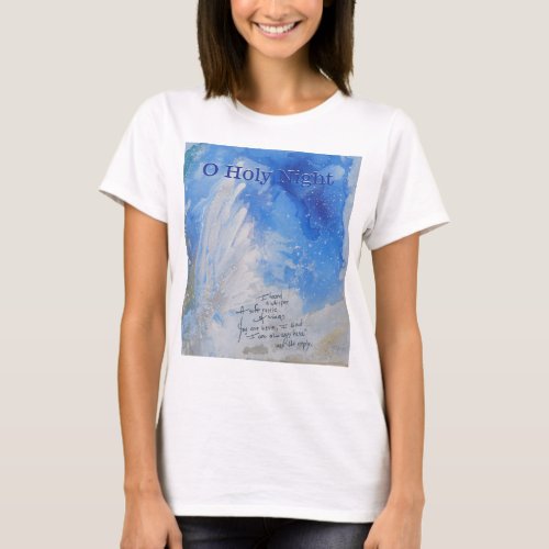 Blue Angel wings softly present watercolor  T_Shirt