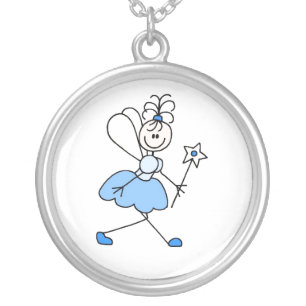 Blue Angel With Wand Necklace
