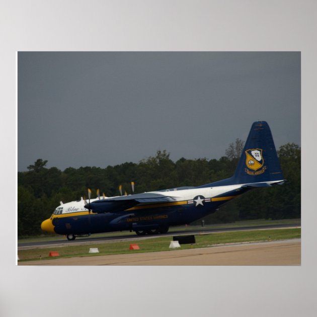 - Transportation Plane Postcard Blue Angels " Fat Albert "  Lockheed Airplane 
