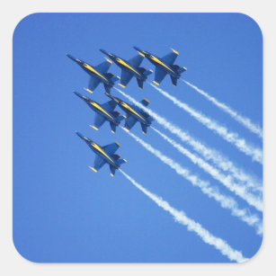 Blue Angels flyby during 2006 Fleet Week 2 Square Sticker
