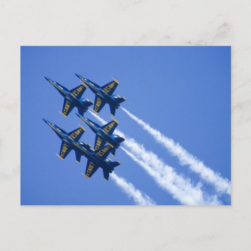 Blue Angels flyby during 2006 Fleet Week Postcard