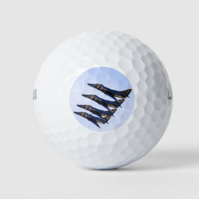 Blue Angels flying jets photo design golf balls. Balls (Front)