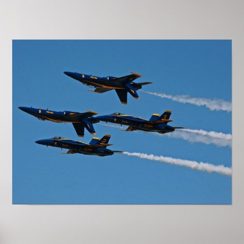 Blue Angels Four Ship Formation Poster