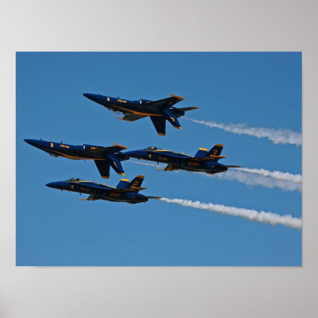 Blue Angels Four Ship Formation Poster (Front)