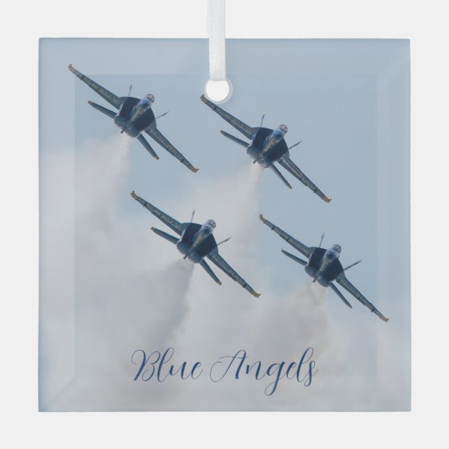 Blue Angels Glass Ornament (Front)
