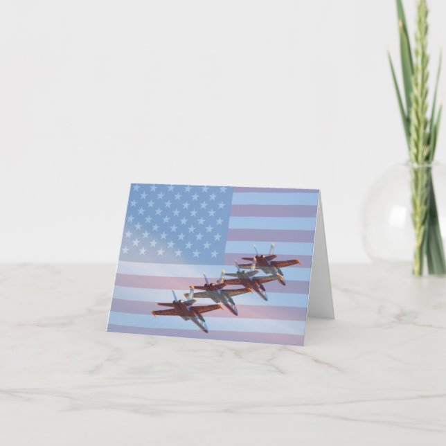 Blue Angels Greeting Card (Front)