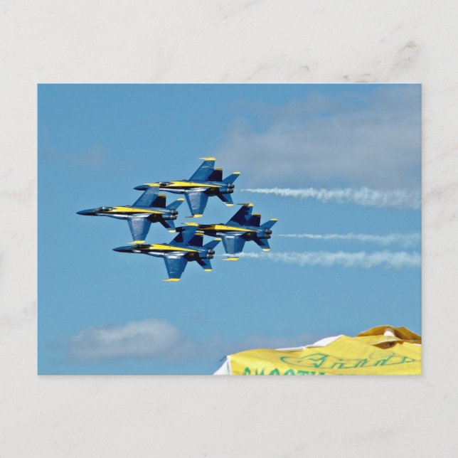 Blue angels in air show postcard (Front)
