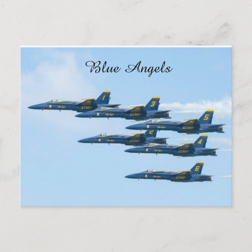 Blue Angels in Formation Postcard