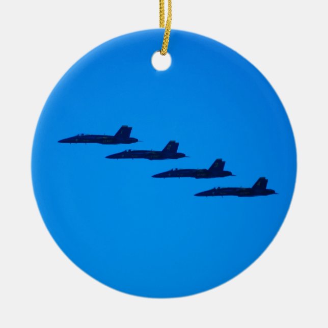 Blue Angels Jet Ceramic Ornament (Front)