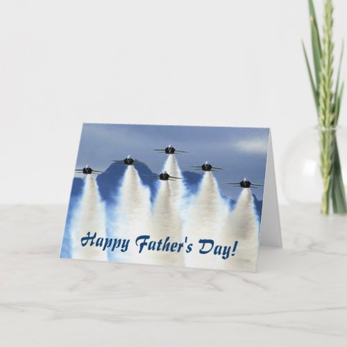 BLUE ANGELS Jet Fighters Fathers Day Card