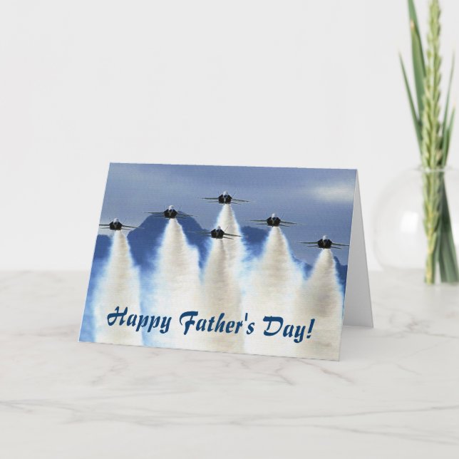BLUE ANGELS Jet Fighters Father's Day Card (Front)