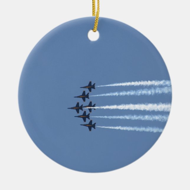 Blue Angels Jets Ceramic Ornament (Front)