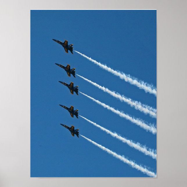 Blue Angels Line Abreast Formation Poster (Front)