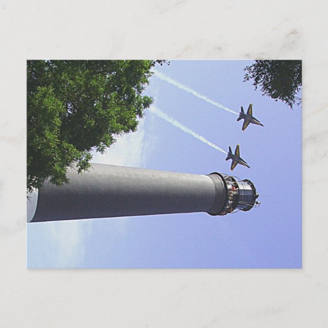 Blue Angels over the Pensacola Lighthouse Postcard (Front)