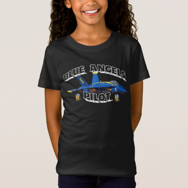 Blue Angels Pilot Childs Blue Angels Pilot Gift T-Shirt (Front)