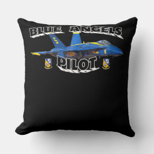Blue Angels Pilot Childs Blue Angels Pilot Gift Throw Pillow