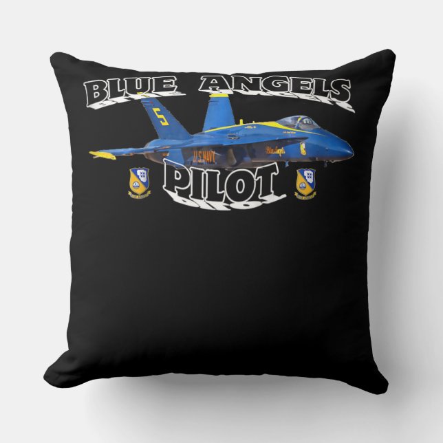 Blue Angels Pilot Childs Blue Angels Pilot Gift Throw Pillow (Front)