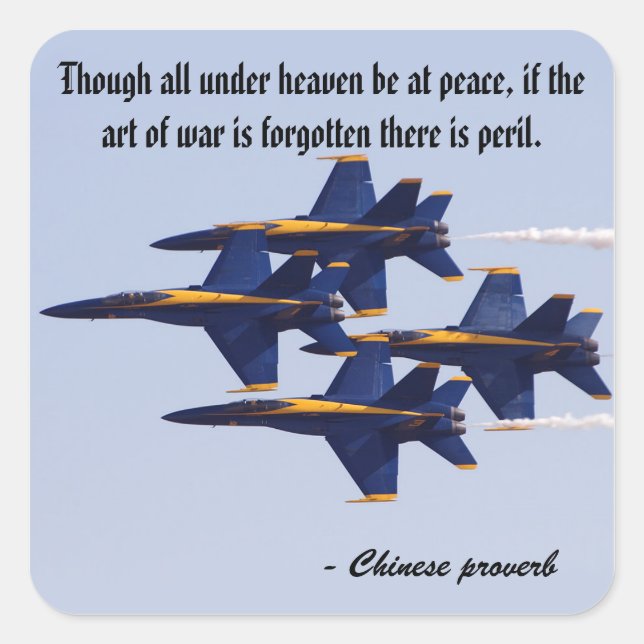 Blue Angels Square Sticker (Front)