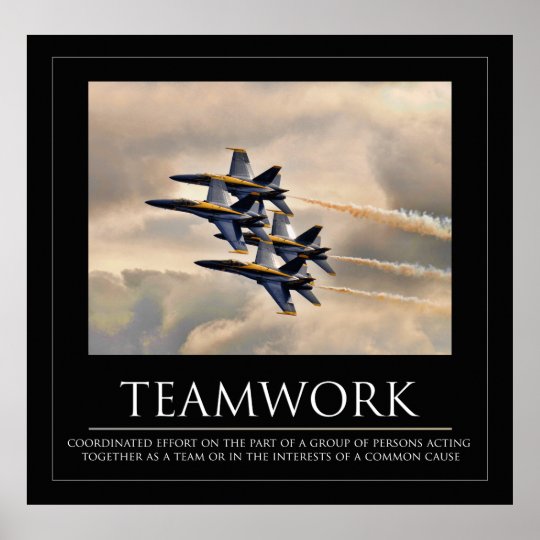 Blue Angels Teamwork Poster | Zazzle.com