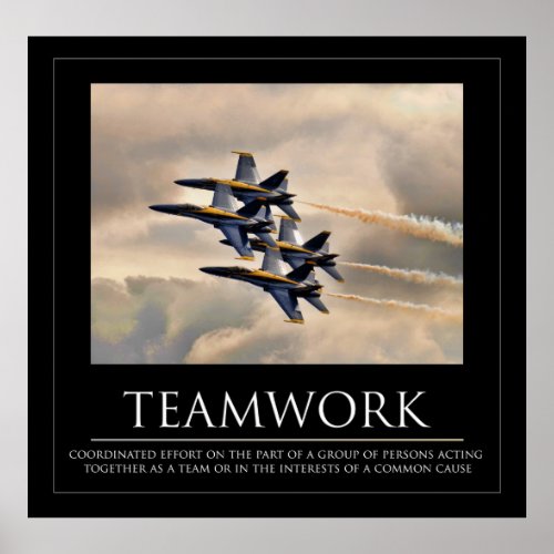 Blue Angels Teamwork Poster