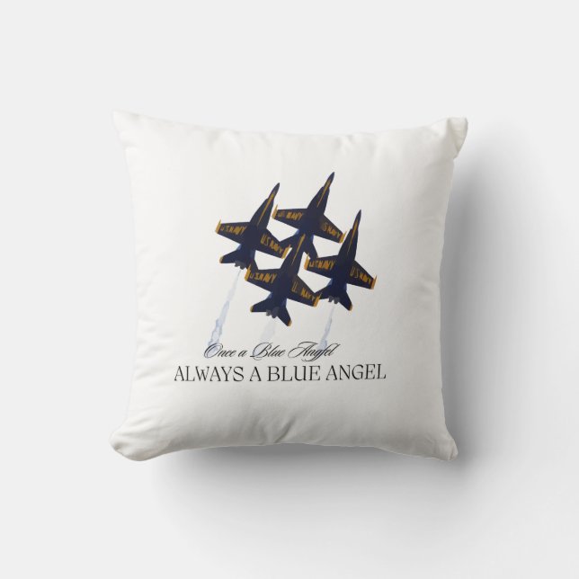 Blue Angels Throw Pillow (Front)