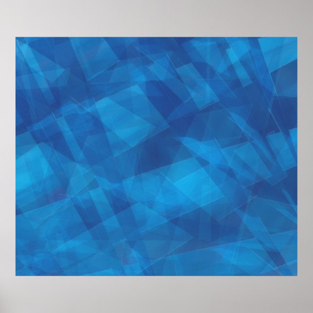 Blue Angles Abstract Contemporary Faux Canvas Prin Poster (Front)