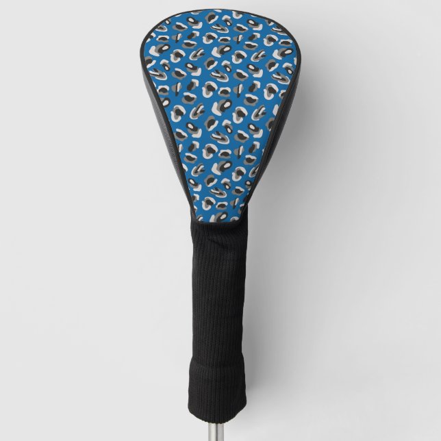 Blue Animal Print pattern Golf Head Cover (Front)