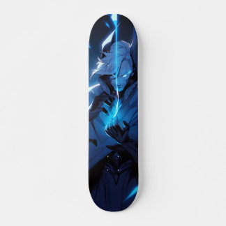 Blue Anime Skateboard with Magical Powers