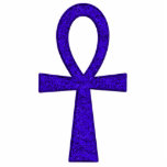 Blue Ankh Photo Sculpture<br><div class="desc">Original design by Houston artist Jolie E. Bonnette.  Photosculptures are available as freestanding sculptures,  key chains,  pins,  ornaments or magnets.</div>