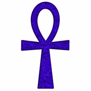 Blue Ankh Photo Sculpture