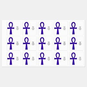 Blue Ankh Square Clothing Label