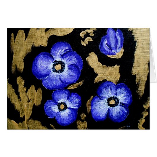 Blue Annemones - abstract art Cards (Front Horizontal)