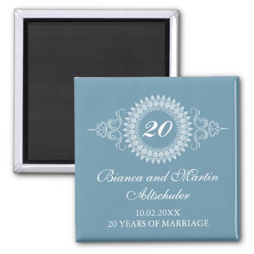 Blue Anniversary Medallion Party Magnet
