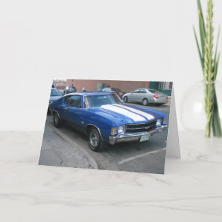 "Blue Antique Stillwater Car" Get Well Card